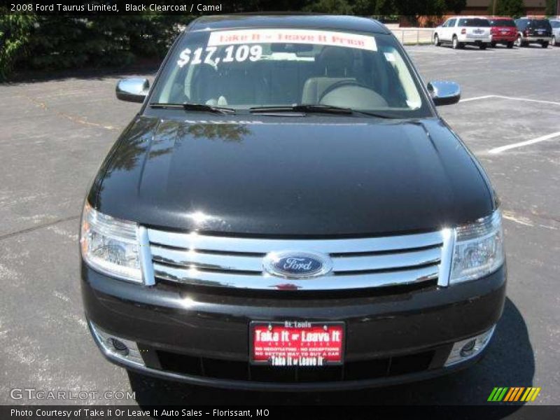 Black Clearcoat / Camel 2008 Ford Taurus Limited