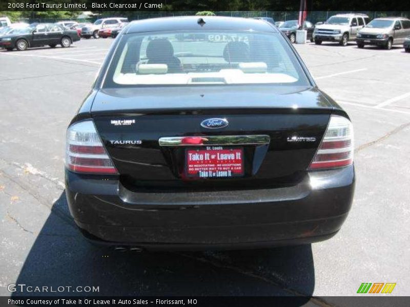 Black Clearcoat / Camel 2008 Ford Taurus Limited
