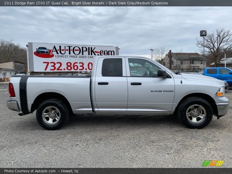 Bright Silver Metallic / Dark Slate Gray/Medium Graystone 2011 Dodge Ram 1500 ST Quad Cab
