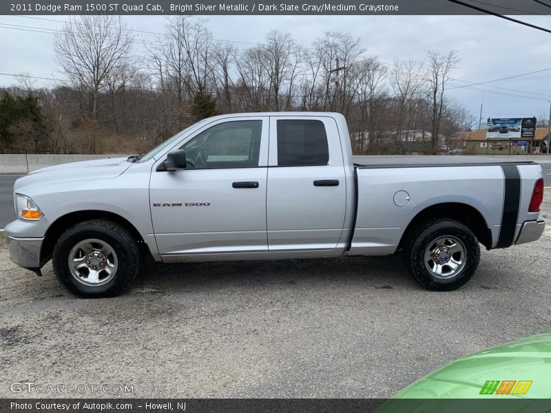Bright Silver Metallic / Dark Slate Gray/Medium Graystone 2011 Dodge Ram 1500 ST Quad Cab
