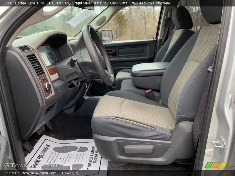 Bright Silver Metallic / Dark Slate Gray/Medium Graystone 2011 Dodge Ram 1500 ST Quad Cab