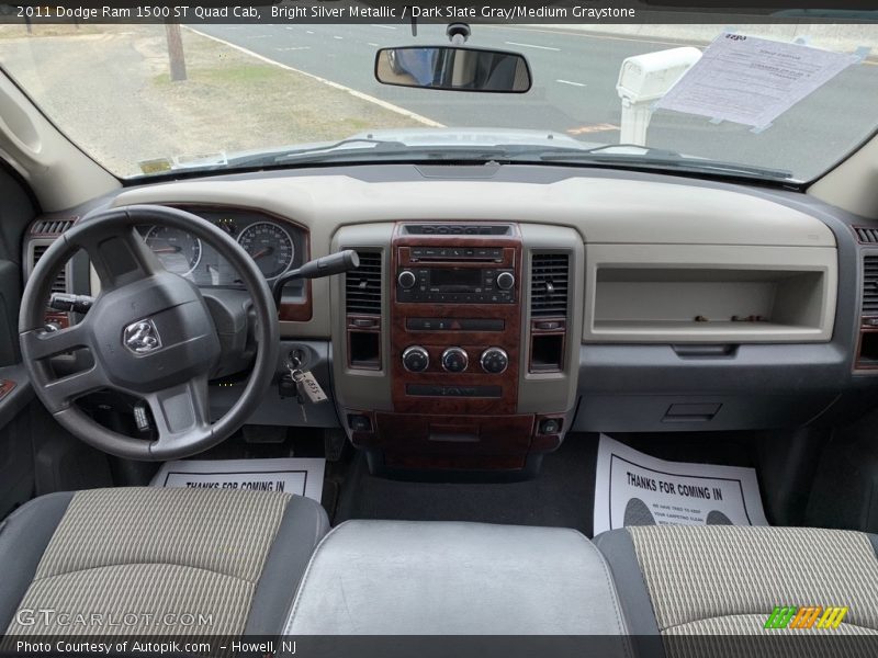 Bright Silver Metallic / Dark Slate Gray/Medium Graystone 2011 Dodge Ram 1500 ST Quad Cab