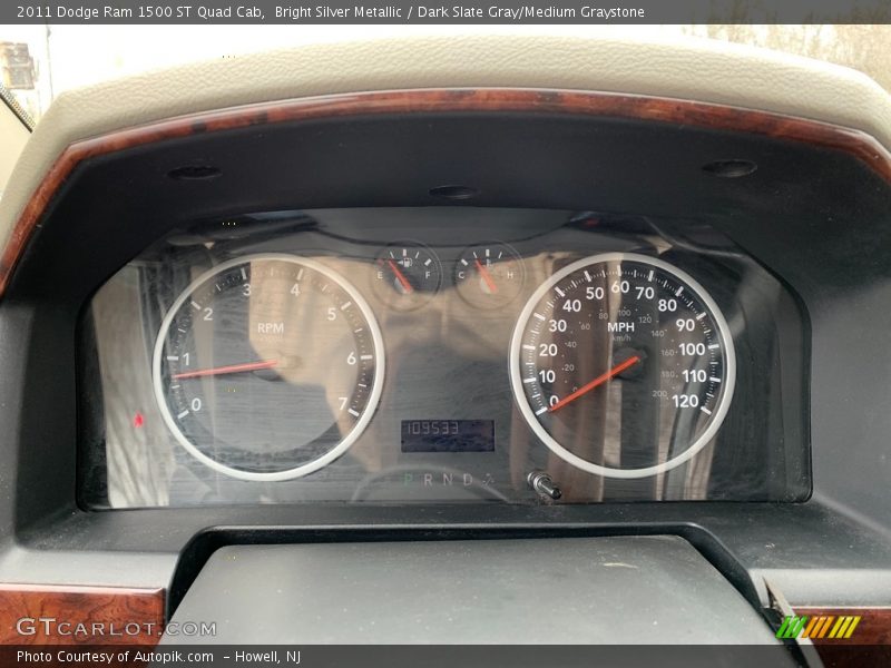 Bright Silver Metallic / Dark Slate Gray/Medium Graystone 2011 Dodge Ram 1500 ST Quad Cab