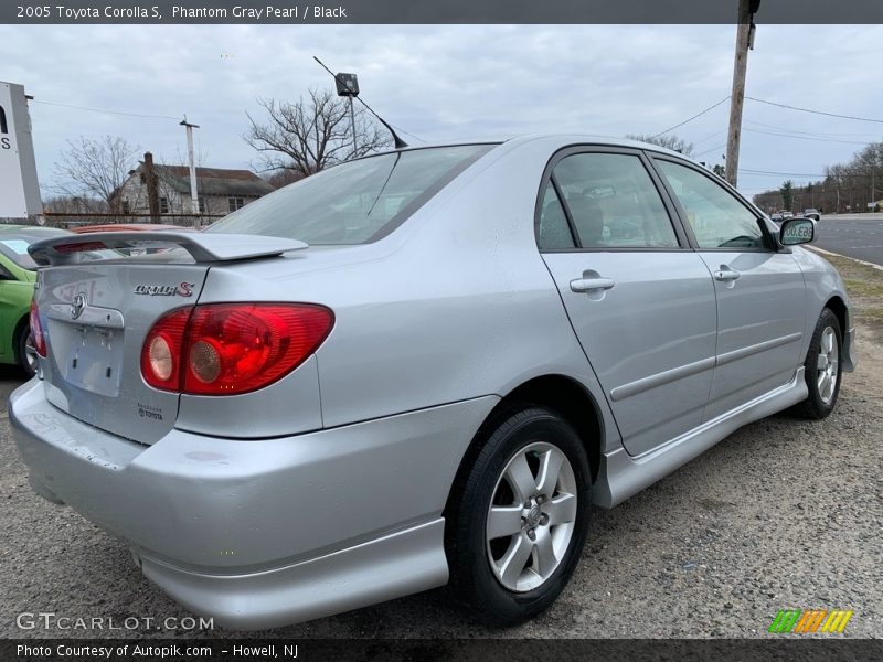 Phantom Gray Pearl / Black 2005 Toyota Corolla S