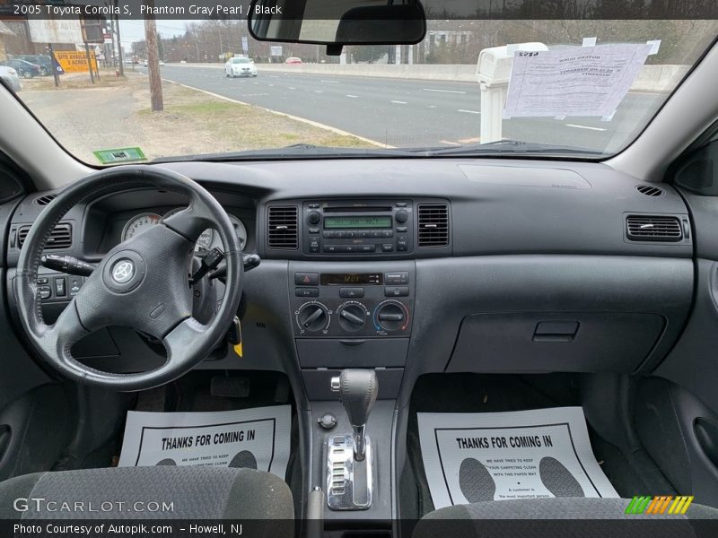 Phantom Gray Pearl / Black 2005 Toyota Corolla S
