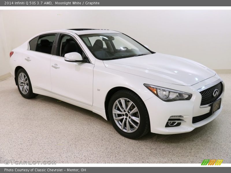 Moonlight White / Graphite 2014 Infiniti Q 50S 3.7 AWD