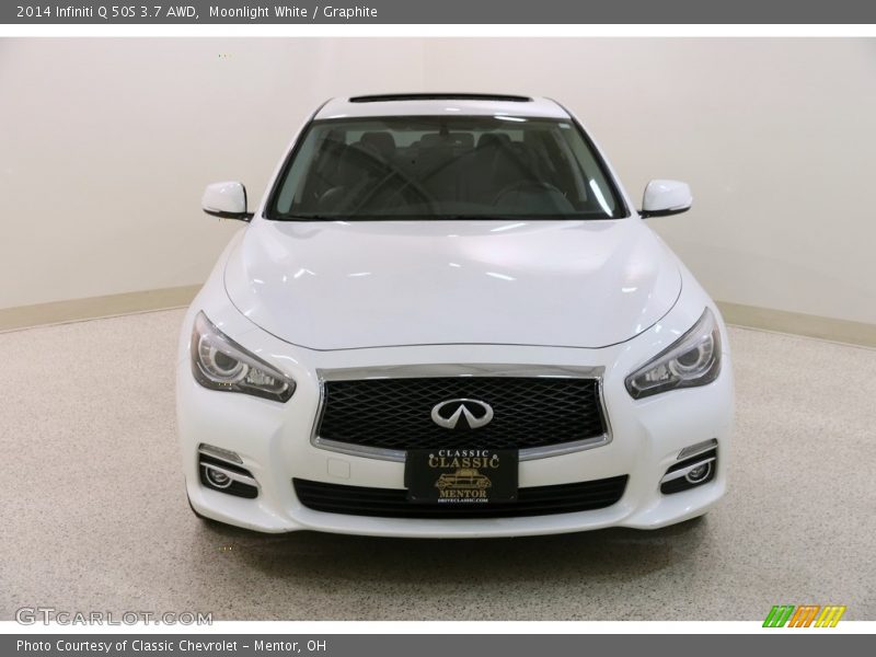 Moonlight White / Graphite 2014 Infiniti Q 50S 3.7 AWD