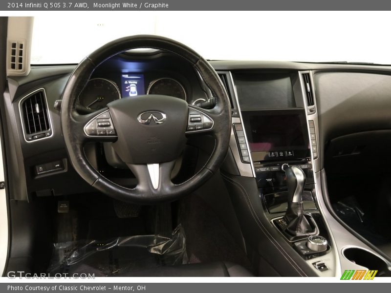 Moonlight White / Graphite 2014 Infiniti Q 50S 3.7 AWD