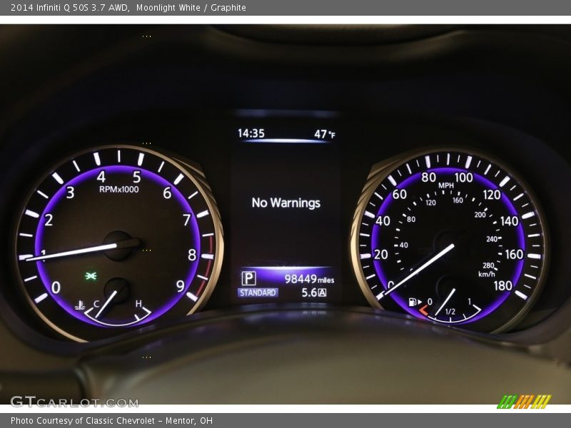 Moonlight White / Graphite 2014 Infiniti Q 50S 3.7 AWD