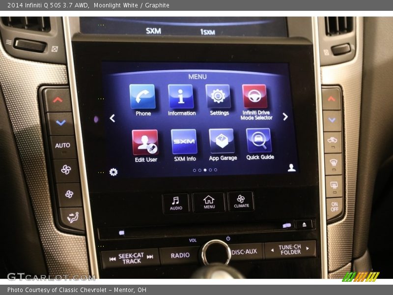 Moonlight White / Graphite 2014 Infiniti Q 50S 3.7 AWD