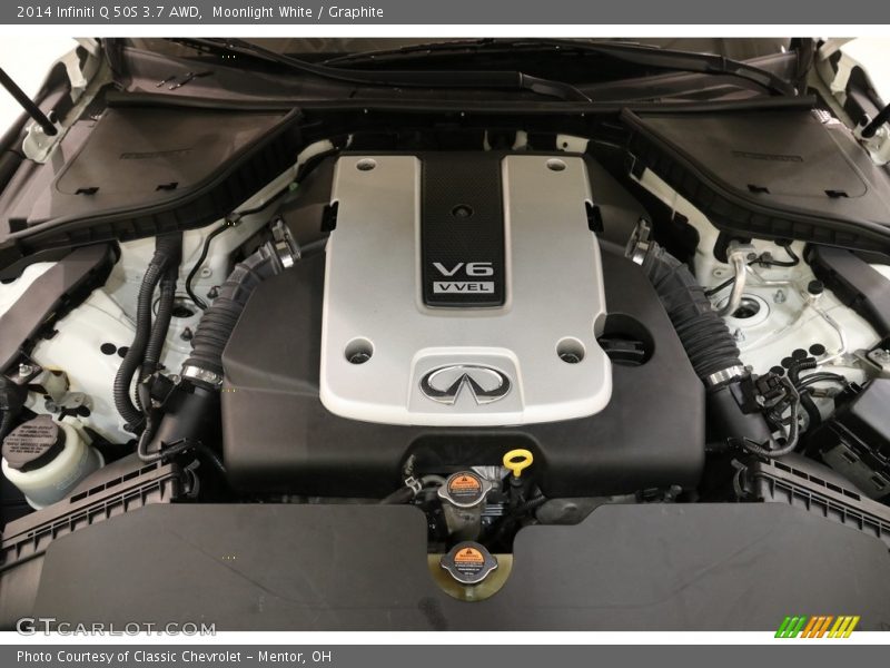Moonlight White / Graphite 2014 Infiniti Q 50S 3.7 AWD
