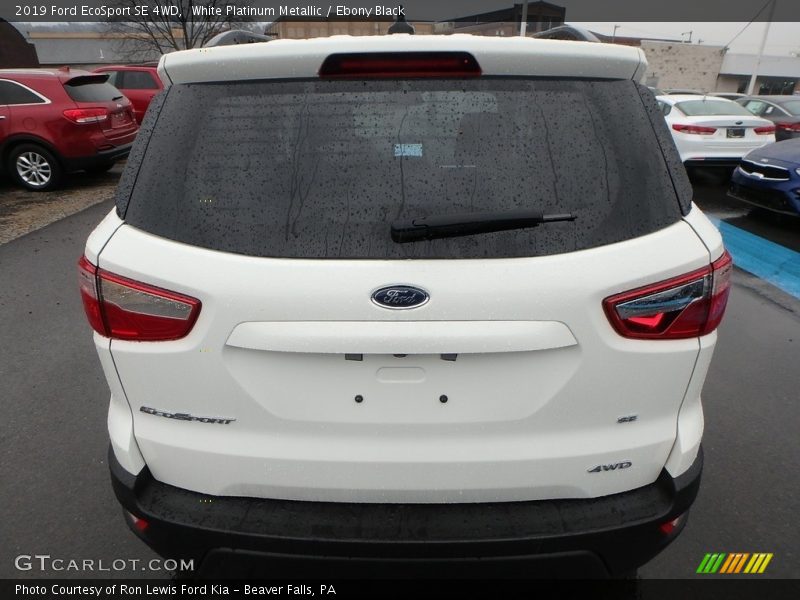 White Platinum Metallic / Ebony Black 2019 Ford EcoSport SE 4WD
