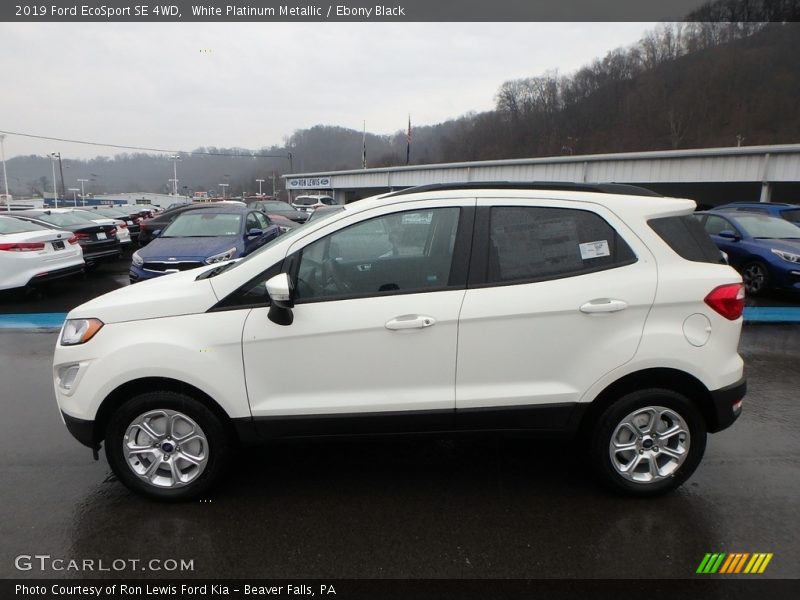 White Platinum Metallic / Ebony Black 2019 Ford EcoSport SE 4WD