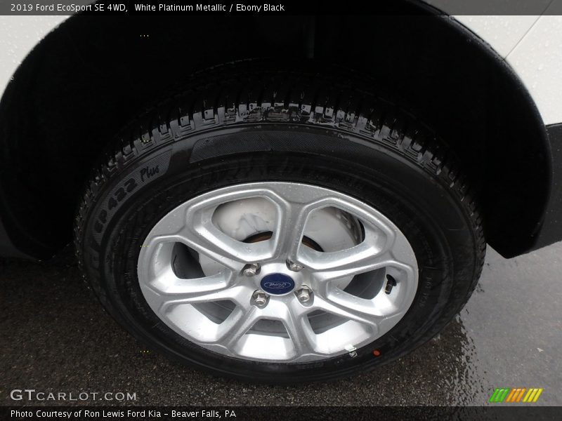 White Platinum Metallic / Ebony Black 2019 Ford EcoSport SE 4WD
