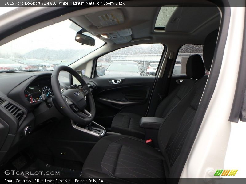 White Platinum Metallic / Ebony Black 2019 Ford EcoSport SE 4WD