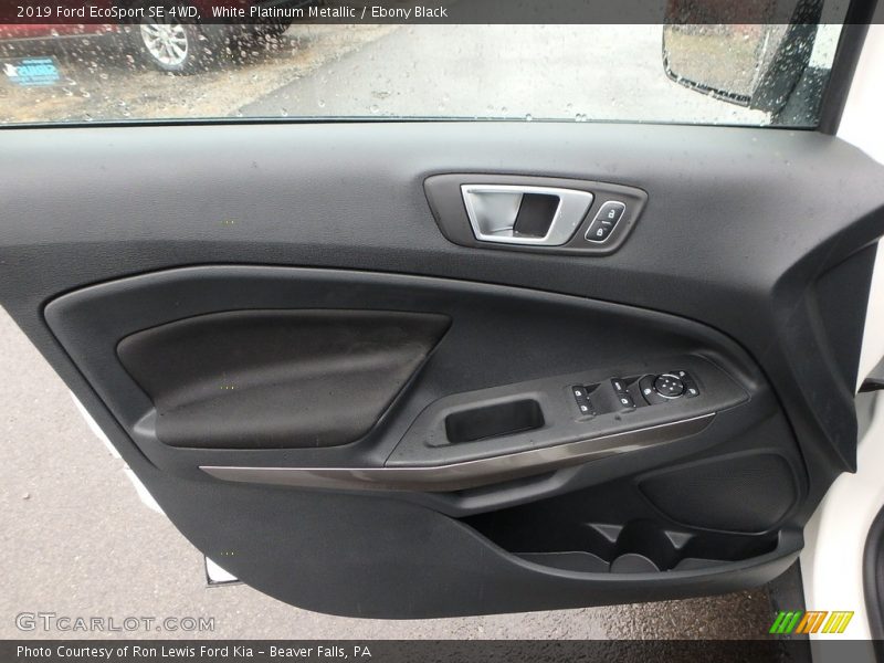 White Platinum Metallic / Ebony Black 2019 Ford EcoSport SE 4WD