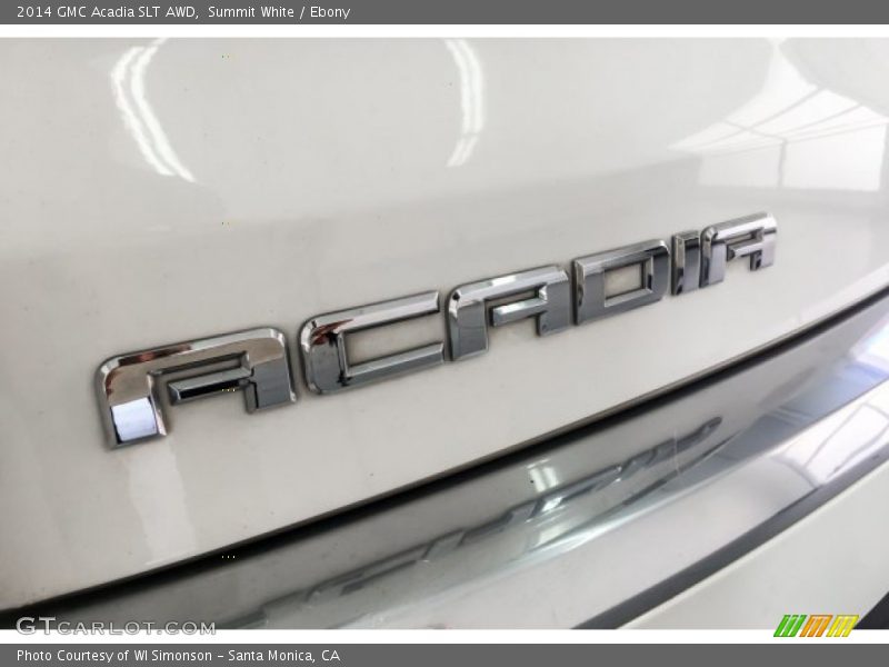 Summit White / Ebony 2014 GMC Acadia SLT AWD
