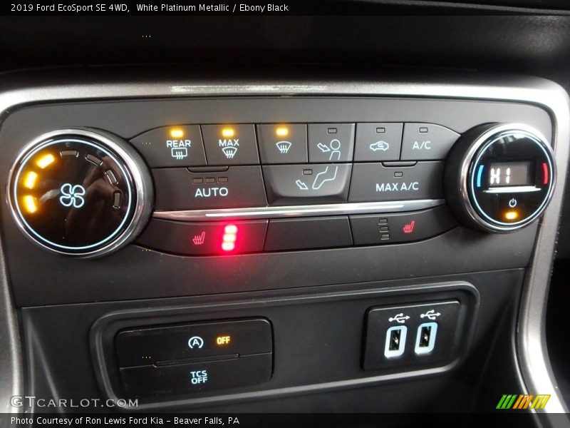White Platinum Metallic / Ebony Black 2019 Ford EcoSport SE 4WD