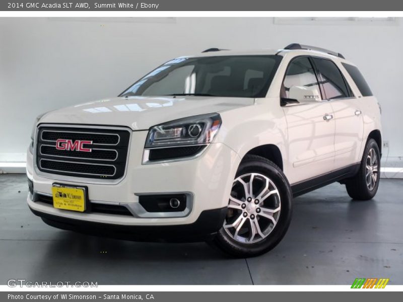 Summit White / Ebony 2014 GMC Acadia SLT AWD