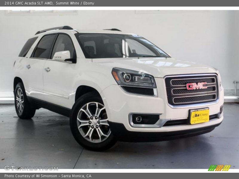 Summit White / Ebony 2014 GMC Acadia SLT AWD