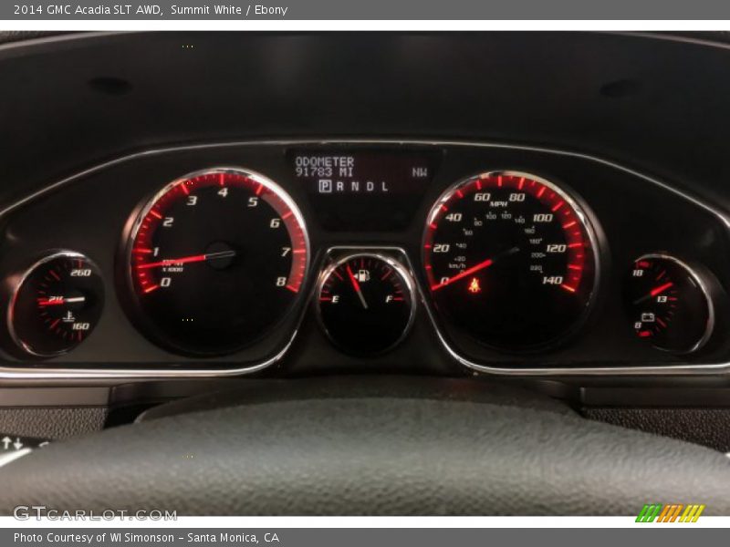 Summit White / Ebony 2014 GMC Acadia SLT AWD