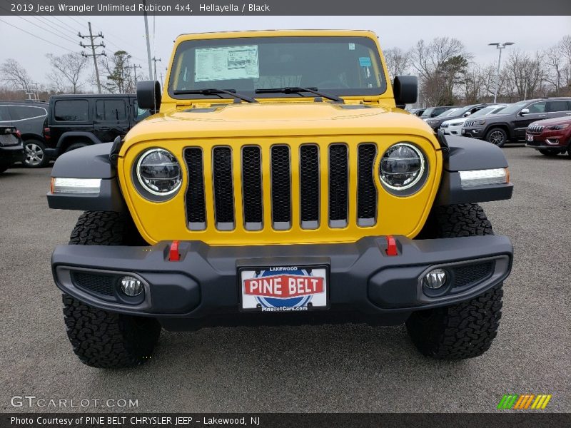 Hellayella / Black 2019 Jeep Wrangler Unlimited Rubicon 4x4