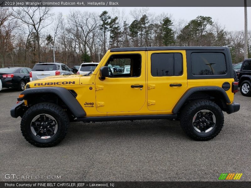 Hellayella / Black 2019 Jeep Wrangler Unlimited Rubicon 4x4