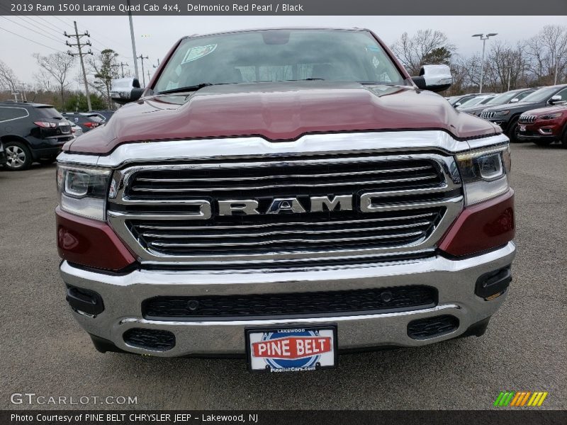 Delmonico Red Pearl / Black 2019 Ram 1500 Laramie Quad Cab 4x4