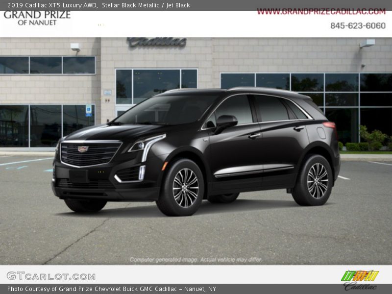 Stellar Black Metallic / Jet Black 2019 Cadillac XT5 Luxury AWD