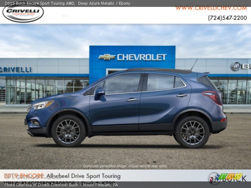 Deep Azure Metallic / Ebony 2019 Buick Encore Sport Touring AWD