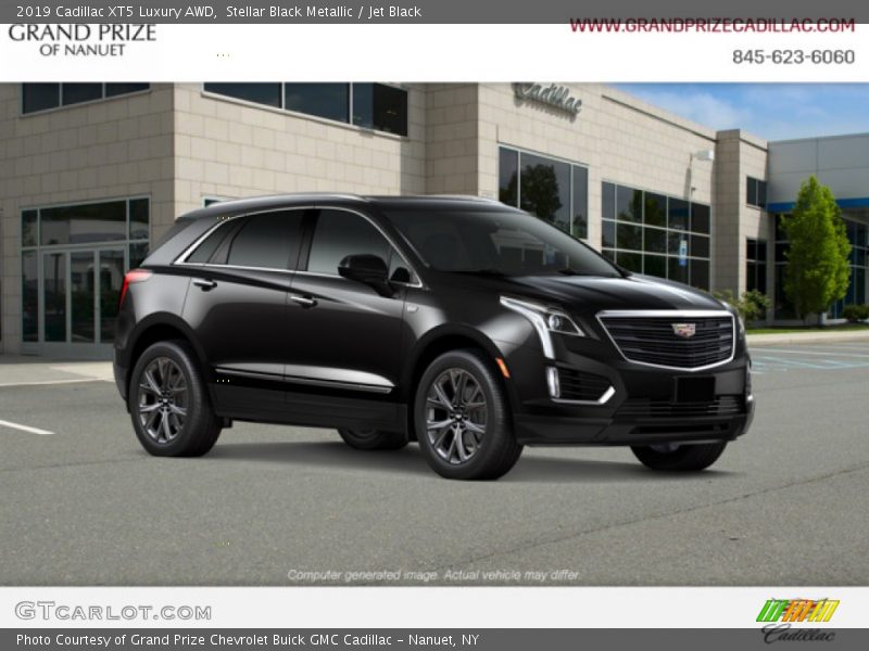 Stellar Black Metallic / Jet Black 2019 Cadillac XT5 Luxury AWD