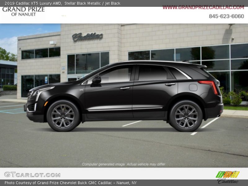 Stellar Black Metallic / Jet Black 2019 Cadillac XT5 Luxury AWD