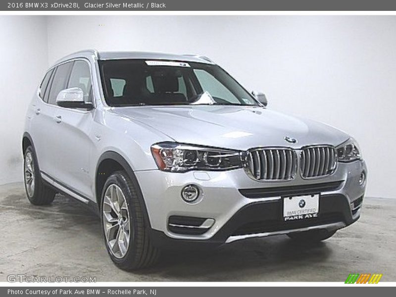 Glacier Silver Metallic / Black 2016 BMW X3 xDrive28i