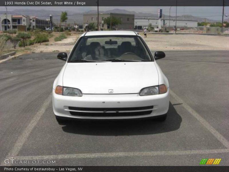 Frost White / Beige 1993 Honda Civic DX Sedan