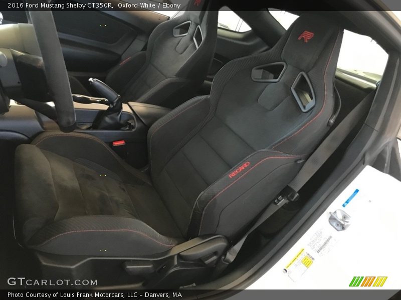 Front Seat of 2016 Mustang Shelby GT350R
