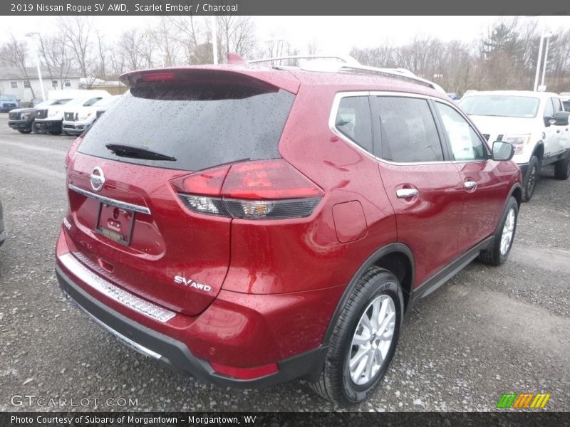 Scarlet Ember / Charcoal 2019 Nissan Rogue SV AWD