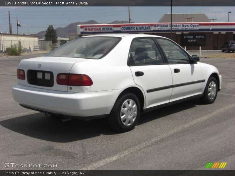 Frost White / Beige 1993 Honda Civic DX Sedan