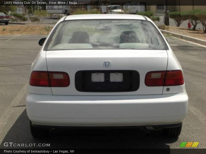Frost White / Beige 1993 Honda Civic DX Sedan