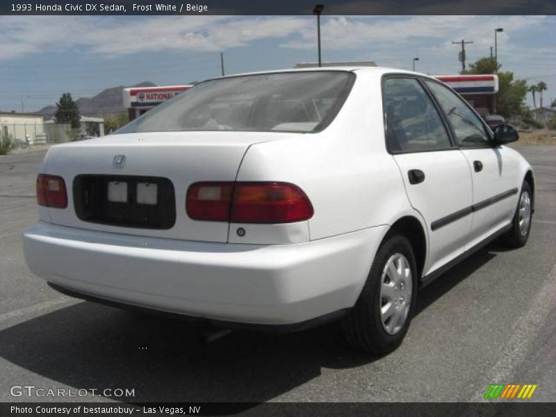Frost White / Beige 1993 Honda Civic DX Sedan