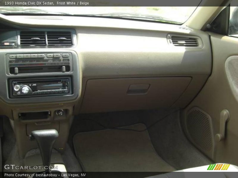 Frost White / Beige 1993 Honda Civic DX Sedan
