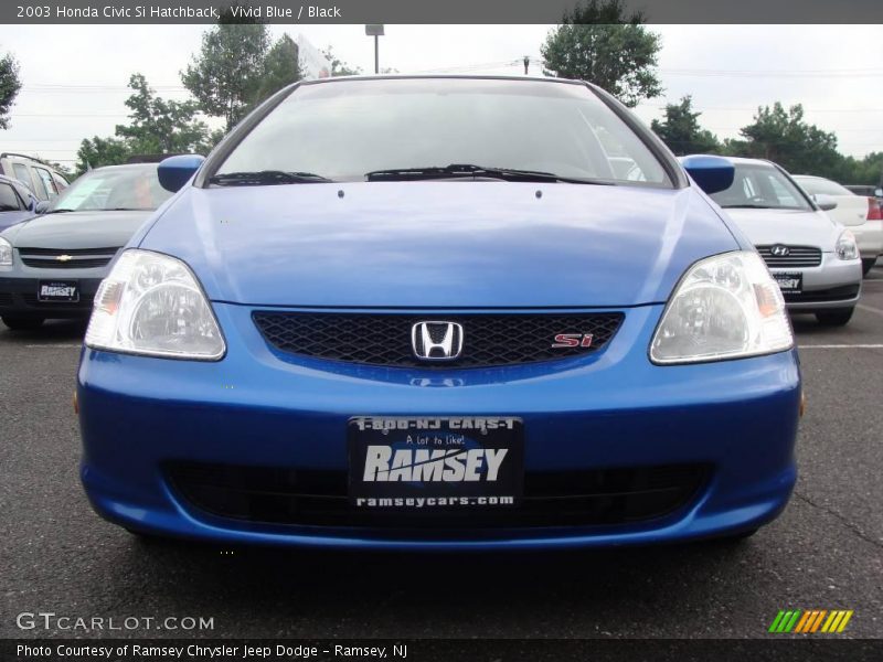 Vivid Blue / Black 2003 Honda Civic Si Hatchback
