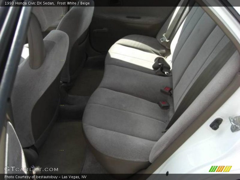 Frost White / Beige 1993 Honda Civic DX Sedan