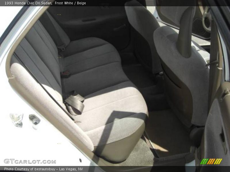 Frost White / Beige 1993 Honda Civic DX Sedan