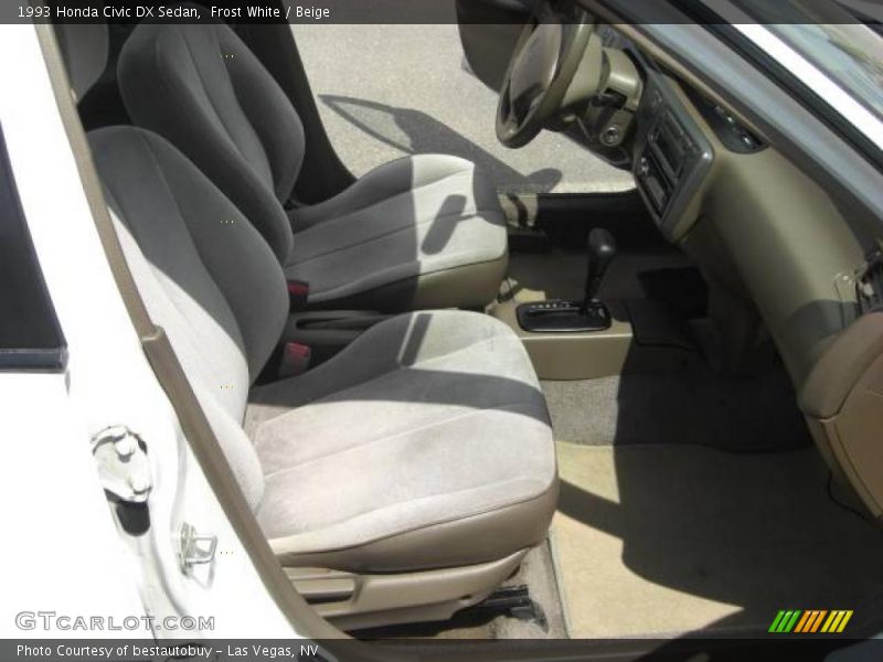 Frost White / Beige 1993 Honda Civic DX Sedan