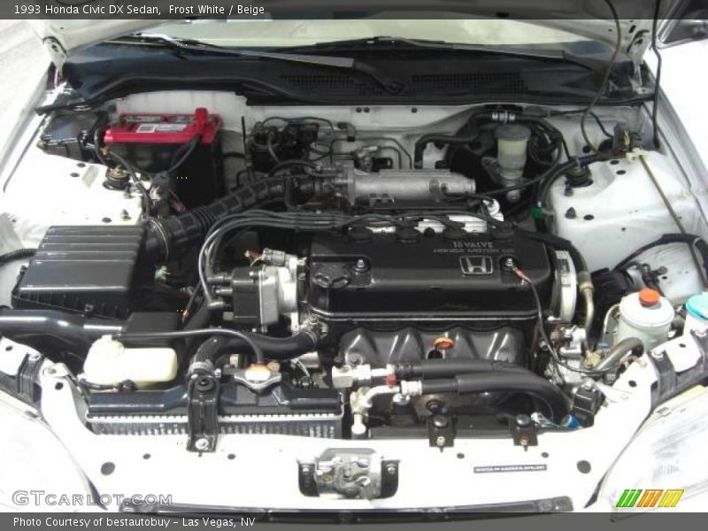 Frost White / Beige 1993 Honda Civic DX Sedan