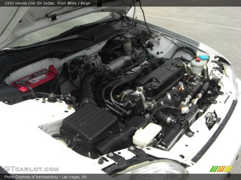 Frost White / Beige 1993 Honda Civic DX Sedan