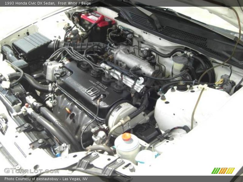 Frost White / Beige 1993 Honda Civic DX Sedan