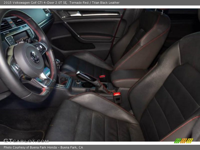 Tornado Red / Titan Black Leather 2015 Volkswagen Golf GTI 4-Door 2.0T SE