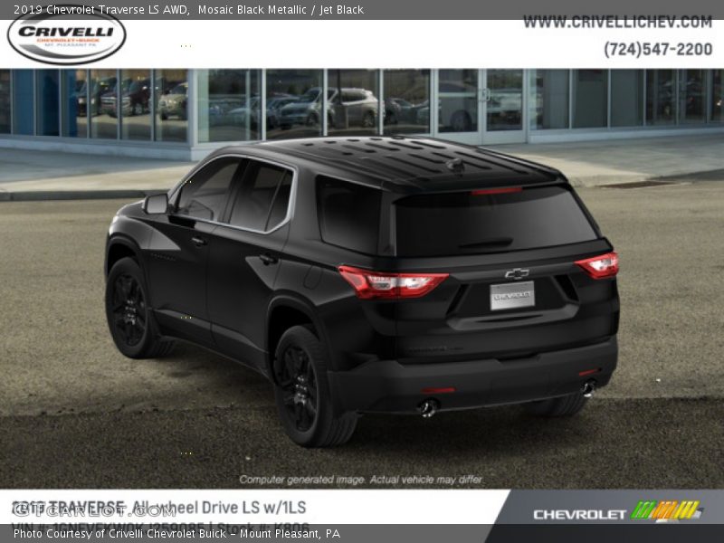 Mosaic Black Metallic / Jet Black 2019 Chevrolet Traverse LS AWD