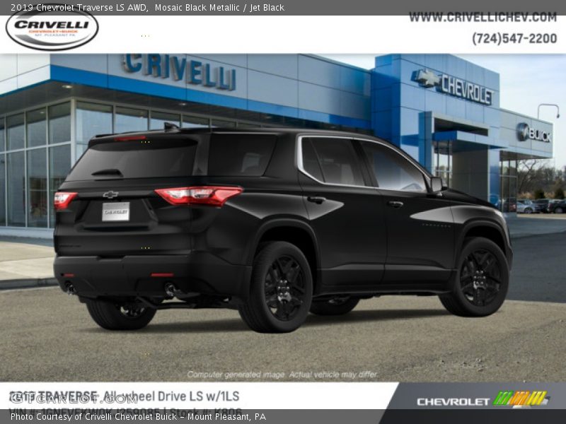 Mosaic Black Metallic / Jet Black 2019 Chevrolet Traverse LS AWD
